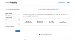 Desktop Screenshot of annuitycalc.org